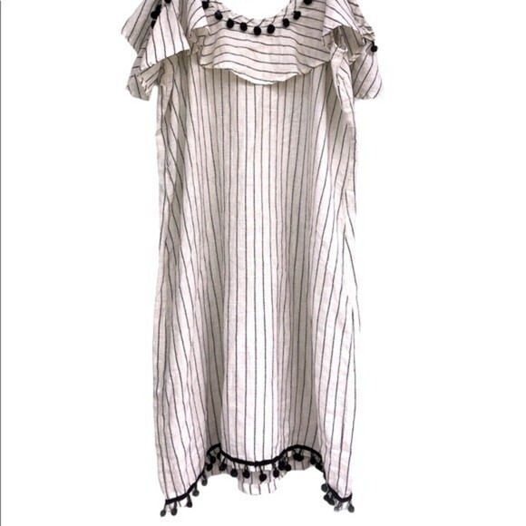 Sam & Lavi size medium cream & black striped dress - Picture 5 of 8